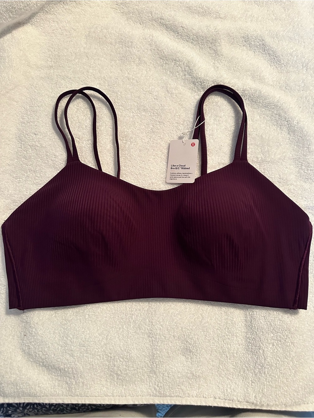 Lululemon Like a Cloud Ribbed Bra- 12 B/C- NWT